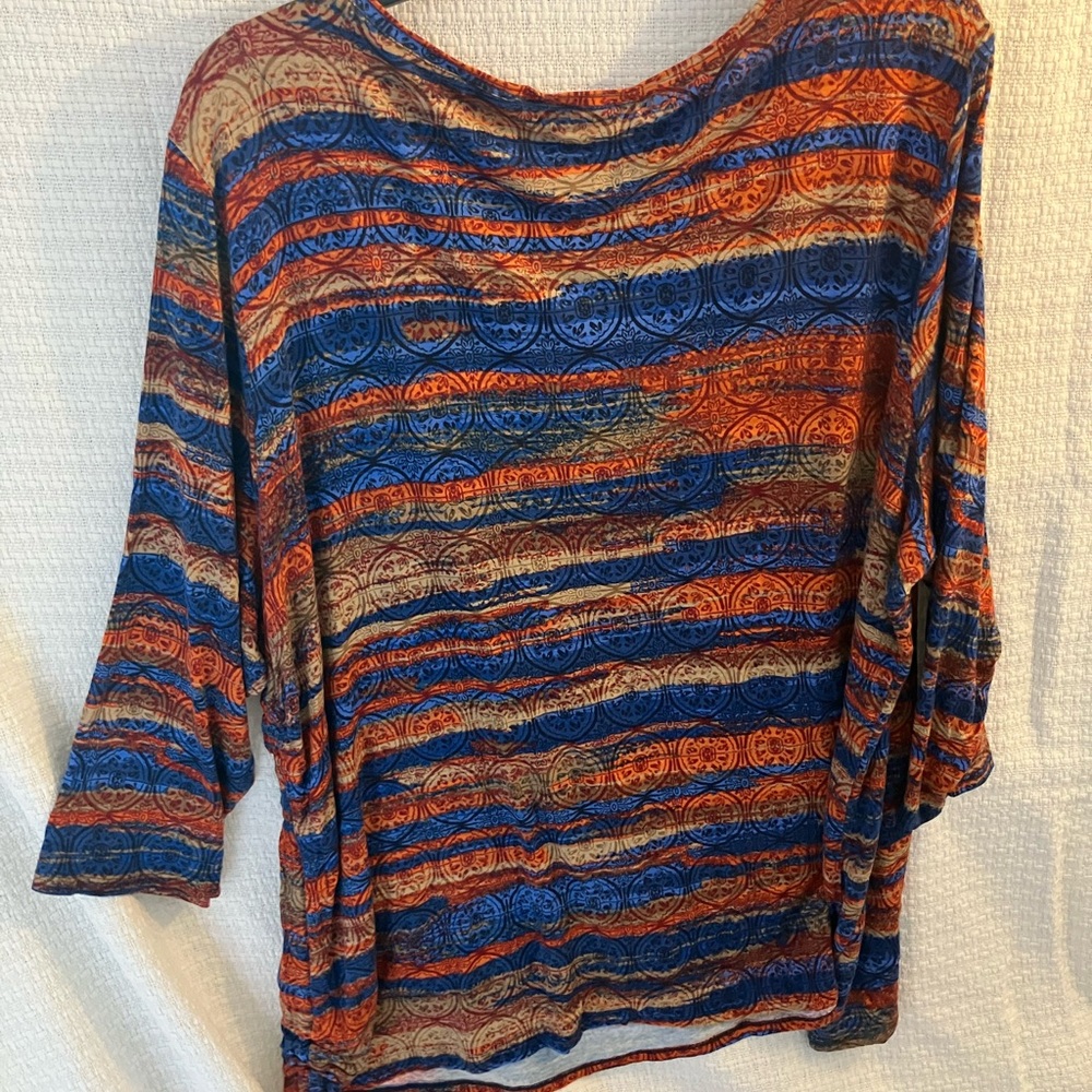 Ruby Rd. Multicolor Striped Blouse - Picture 3 of 3